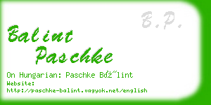 balint paschke business card